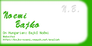 noemi bajko business card